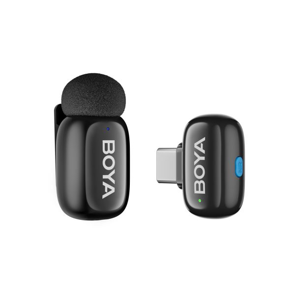 Mini 2-02 2,4 GHz USB-C bezvadu mikrofonu komplekts ar maciņu