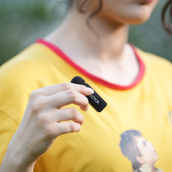 Bezvadu mikrofons ar klipsi 120dB 2.4GHz USB-C - melns