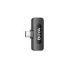 Bezvadu mikrofons ar klipsi 120dB 2.4GHz USB-C - melns