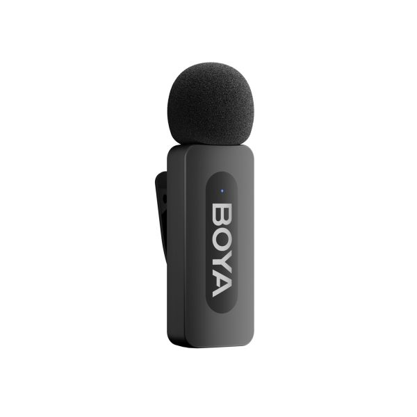 Bezvadu mikrofons ar klipsi 120dB 2.4GHz USB-C - melns