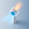 Mini portatīvais ventilators 5000mAh LED - pelēks