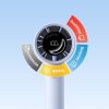 Mini portatīvais ventilators 5000mAh LED - zils