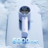 Mini portatīvais ventilators 5000mAh LED - zils