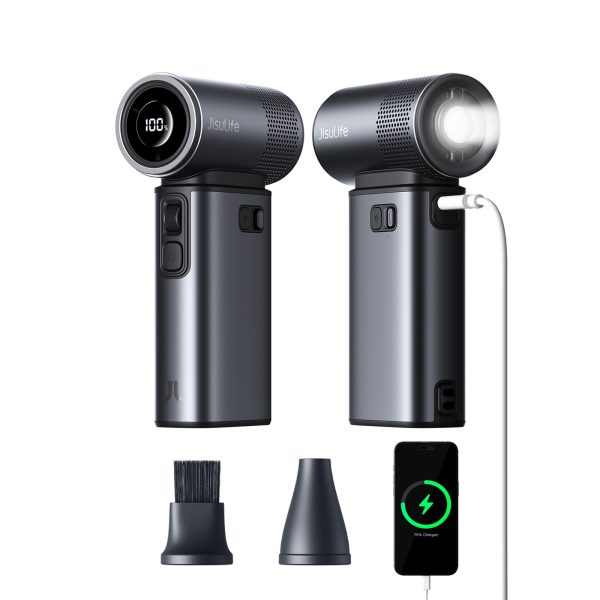 Mini portatīvais ventilators 5-in-1 9000mAh USB - tumši pelēks