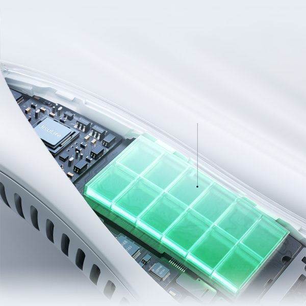 Pārnēsājams kakla ventilators 4000mAh - pelēks
