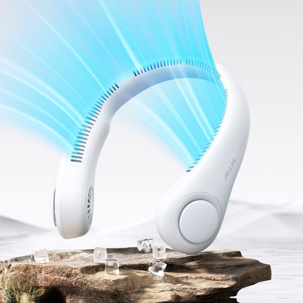 Pārnēsājams kakla ventilators 4000mAh - pelēks