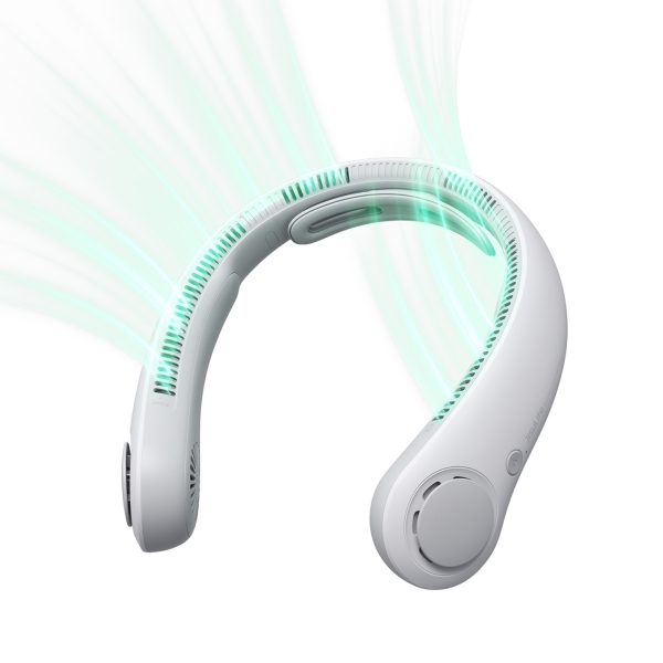 Pārnēsājams kakla ventilators 5000mAh - pelēks
