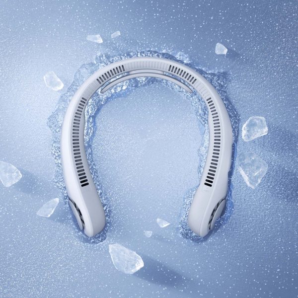 Pārnēsājams kakla ventilators 5000mAh - pelēks