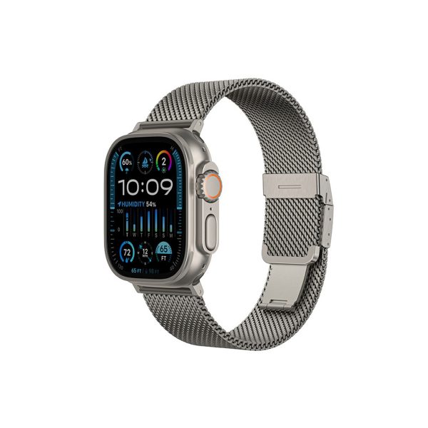 Titāna siksniņa AppleWatch 38/40/41/42/44/45/46/49 mm - sudrabaina