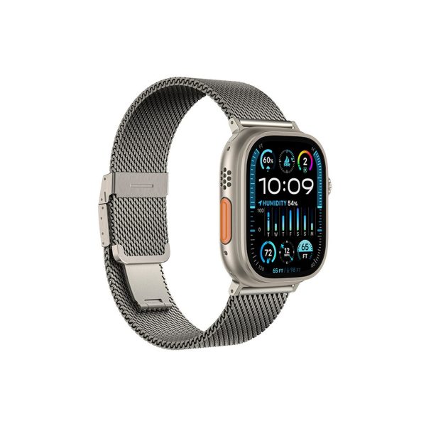 Titāna siksniņa AppleWatch 38/40/41/42/44/45/46/49 mm - sudrabaina