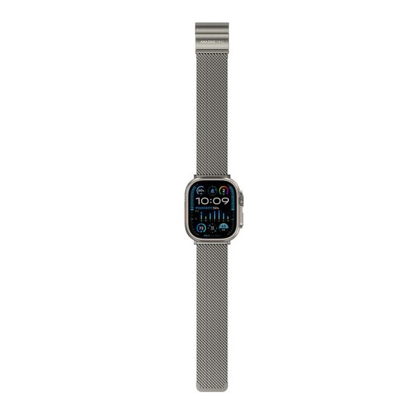 Titāna siksniņa AppleWatch 38/40/41/42/44/45/46/49 mm - sudrabaina