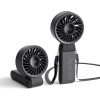 Mini ventilators ar portatīvo ventilatoru, 5 ātrumi, 3600mAh, USB-C, melns