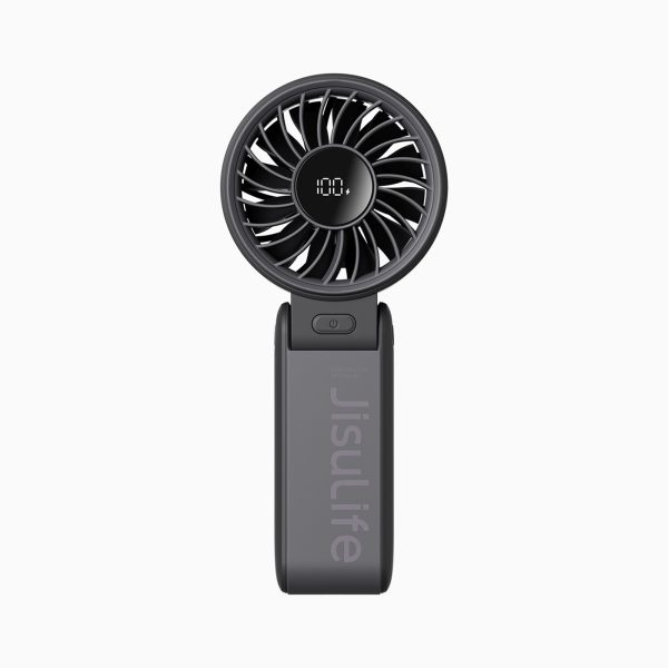 Mini ventilators ar portatīvo ventilatoru, 5 ātrumi, 3600mAh, USB-C, melns