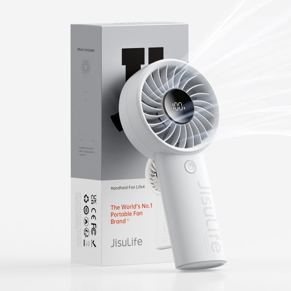 Mini rokas ventilators 3600mAh USB-C - pelēks