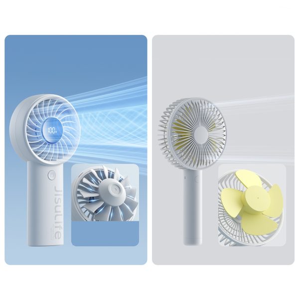 Mini rokas ventilators 3600mAh USB-C - pelēks