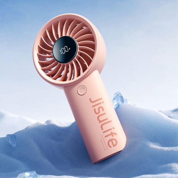 Mini rokas ventilators 3600mAh USB-C - rozā