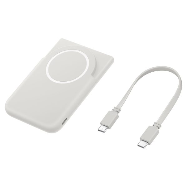 Samsung 5000mAh USB-C Qi2 MagSafe 25W bezvadu pārnēsājamais akumulators ar USB-C kabeli - pelēks