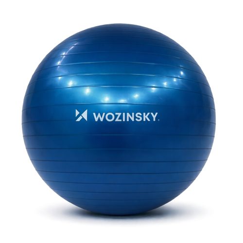 Vingrošanas bumba ar pumpi 65 cm - zila