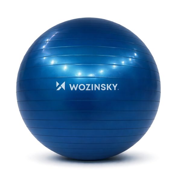 Vingrošanas bumba ar pumpi 65 cm - zila