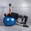 Vingrošanas bumba ar pumpi 65 cm - zila