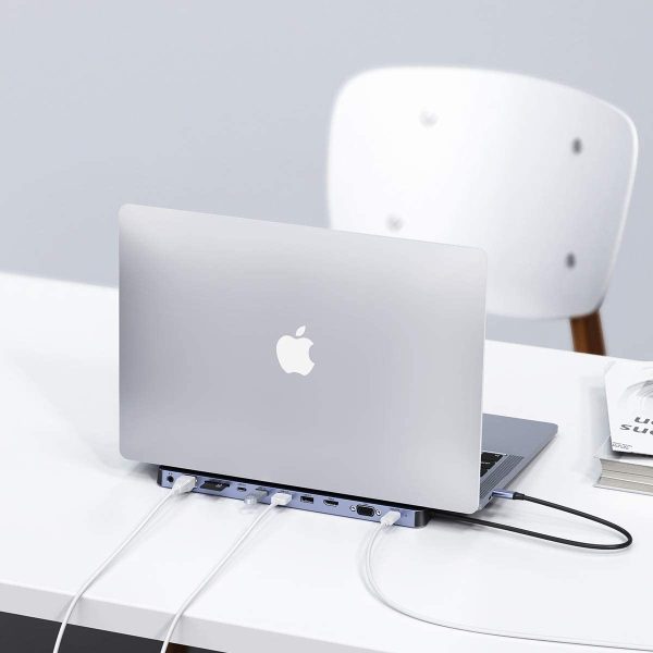 1016602-2-stacja-dokujaca-adapter-hub-usb-c-11-choetech-hurtownia-sklep.jpg Dokstacijas adaptera centrmezgls USB C tips 11in1 100W PD pelēks