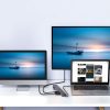 1016602-6-stacja-dokujaca-adapter-hub-usb-c-11-choetech-hurtownia-sklep.jpg Dokstacijas adaptera centrmezgls USB C tips 11in1 100W PD pelēks