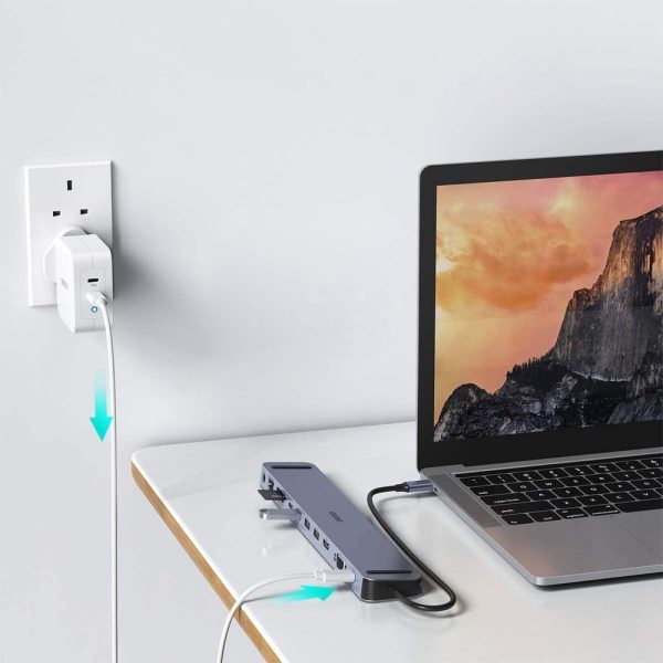 1016602-7-stacja-dokujaca-adapter-hub-usb-c-11-choetech-hurtownia-sklep.jpg Dokstacijas adaptera centrmezgls USB C tips 11in1 100W PD pelēks