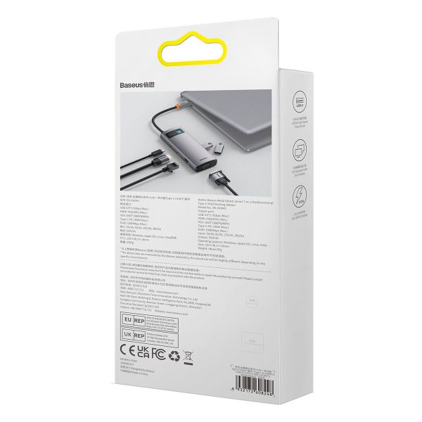 1018476-6-stacja-dokujaca-hub-7w1-usb-c-1hdmi-1v-baseus-hurtownia-sklep.jpg HUB 7in1 dokstacija USB-C 1xHDMI 1xVGA 3xUSB 3.2 1xPower Delivery RJ-45 Ethernet Pelēks