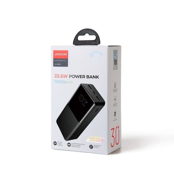 Powerbank 30000mAh 22.5W PD QC3.0 AFC melns