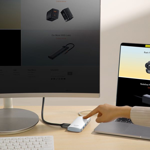 Daudzfunkcionāls centrmezgls Lite sērija USB-C 2x USB PD HDMI SD/TF balts