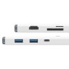 Daudzfunkcionāls centrmezgls Lite sērija USB-C 2x USB PD HDMI SD/TF balts