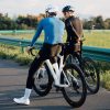 Garas flīsa riteņbraukšanas bikses ar priekšautu un polsterējumu, M izmērs - melnas