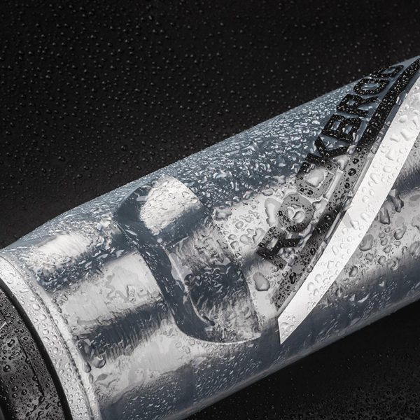BPA nesaturoša termo velosipēda pudele 620 ml - melna ar gradientu