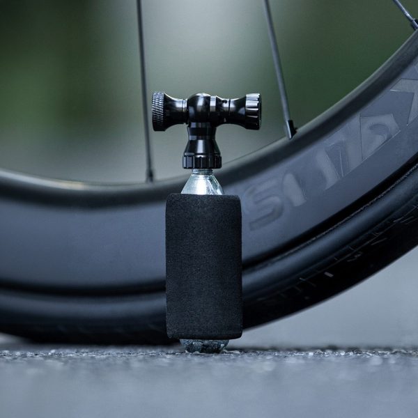 CO2 velosipēda pumpis, alumīnija sakausējuma vārsta galva, bez kārtridžiem, saderīgs ar Presta Schrader