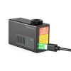 Uzlādējams LED kompresora sūknis 420mAh 120 psi - melns