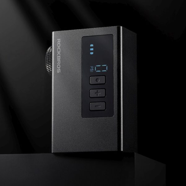 Uzlādējams LED kompresora sūknis 420mAh 120 psi - melns