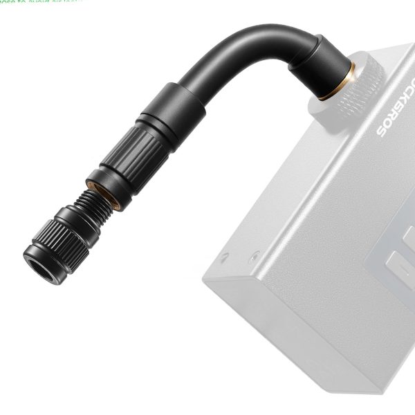 Uzlādējams LED kompresora sūknis 420mAh 120 psi - melns