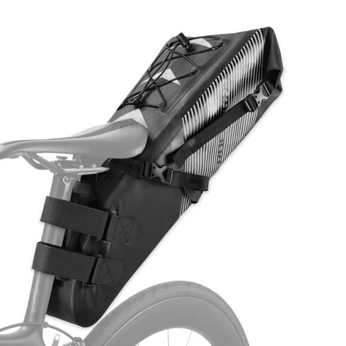 Ūdensizturīga velosipēda seglu soma 10L - melna