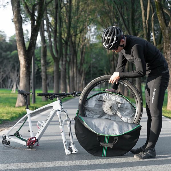 Velosipēda riteņa transportēšanas pārsegs, diametrs 74 cm - melns