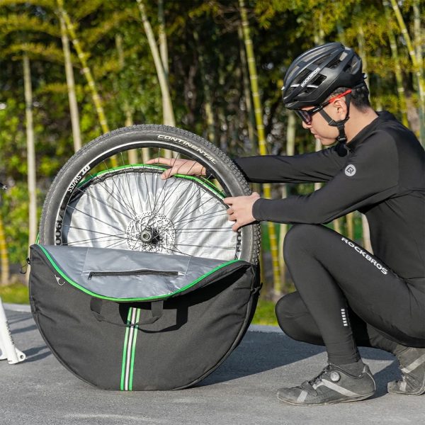 Velosipēda riteņa transportēšanas pārsegs, diametrs 74 cm - melns