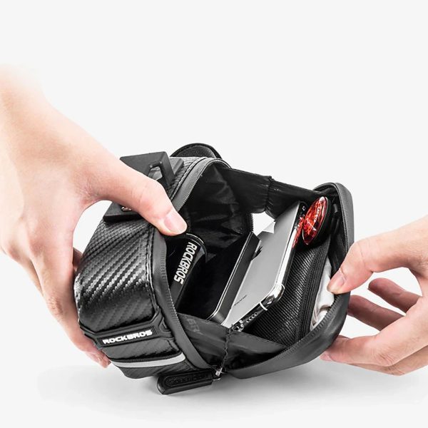 Stingra velosipēda seglu soma 1,5 l - melna