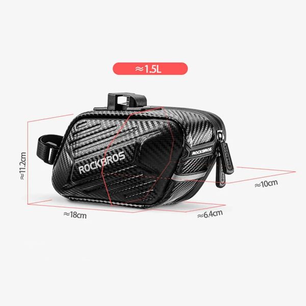 Stingra velosipēda seglu soma 1,5 l - melna