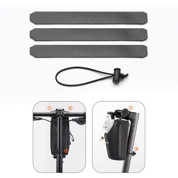 Skrejriteņa stūres soma ar vietu 1,5 l pudelei - melna