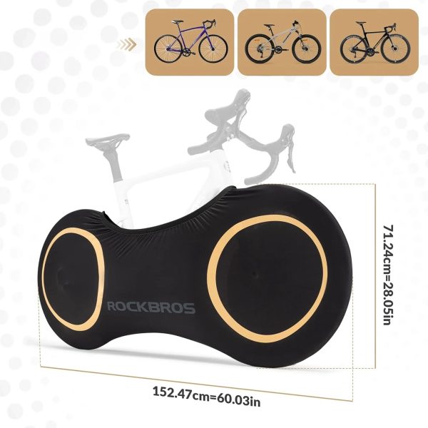 Elastīgs pārvalks 26–29 collu velosipēdiem 71 × 152 cm – melns