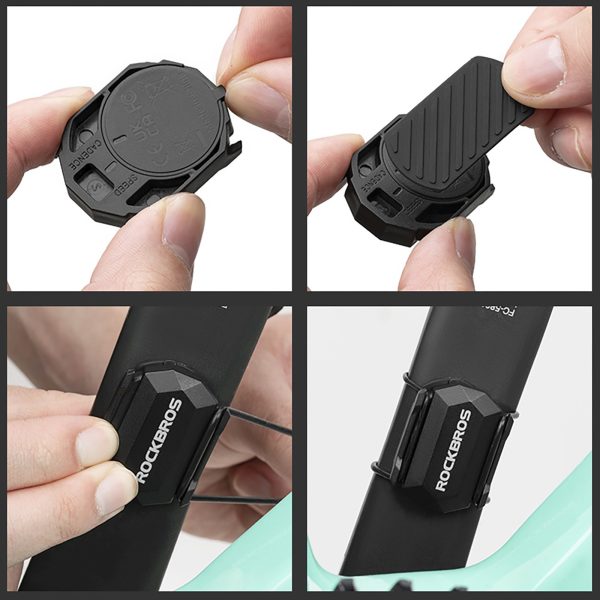 2-in-1 ANT+ Bluetooth ātruma vai kadences velosipēda sensors - melns