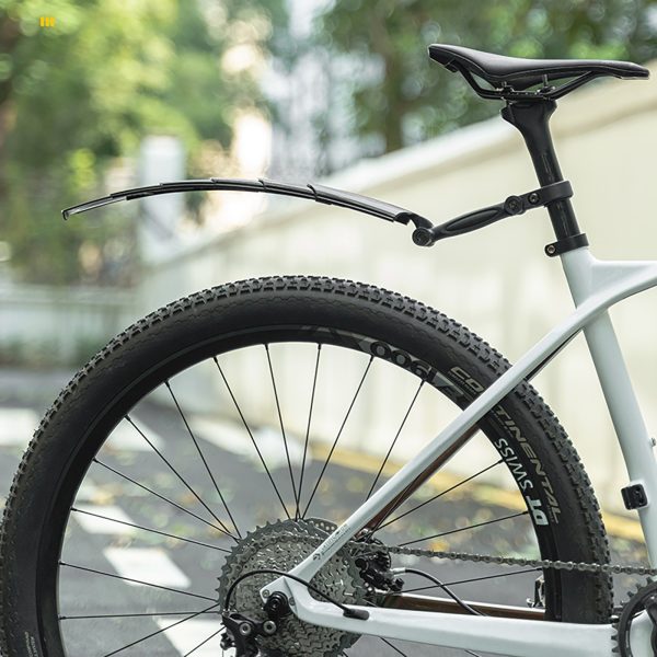 Teleskopisks saliekams velosipēda dubļu sargu komplekts - melns