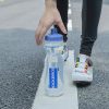 Velosipēda pudele 750 ml - caurspīdīga, zila