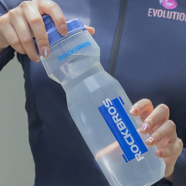 Velosipēda pudele 750 ml - caurspīdīga, zila