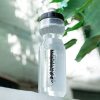 Velosipēda pudele 750 ml - caurspīdīga, melna