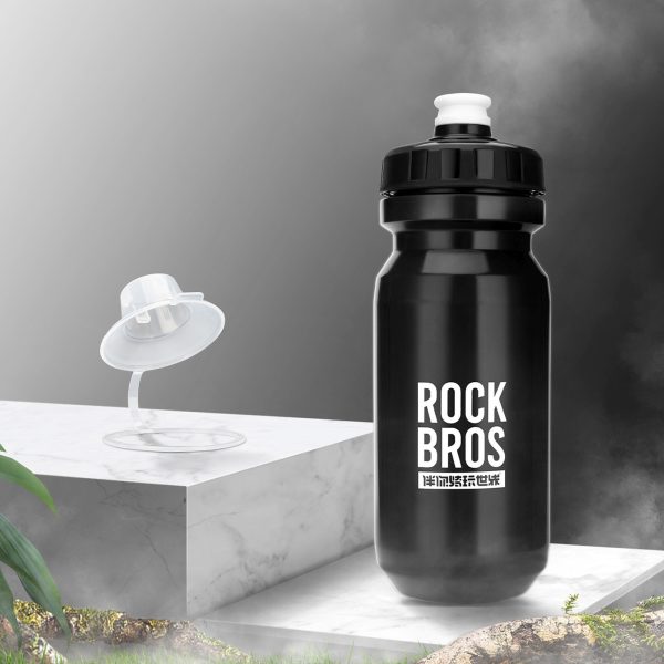 Velosipēda pudele ūdens dzērieniem 600 ml - melna